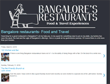 Tablet Screenshot of bangaloresrestaurants.com